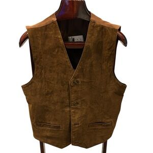 Men's Ron Chereskin Vintage Brown Suede Vest
